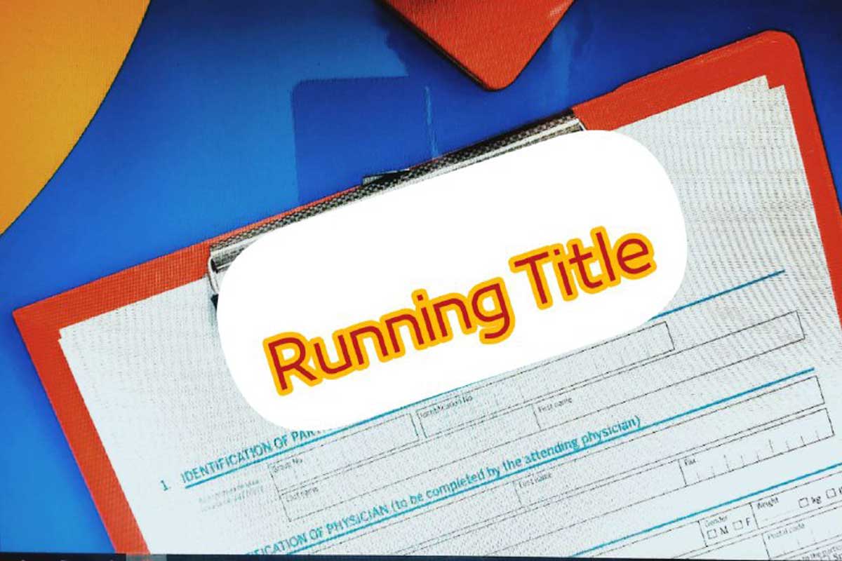 What Is Running Title Example